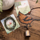 cardinal memorial wind chime heavenly hugs grief gift box send a hug condolence for funeral with optional memorial bracelet and coaster with stand