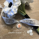 Double-Sided Bridal Wedding Memorial Bouquet Picture Charms