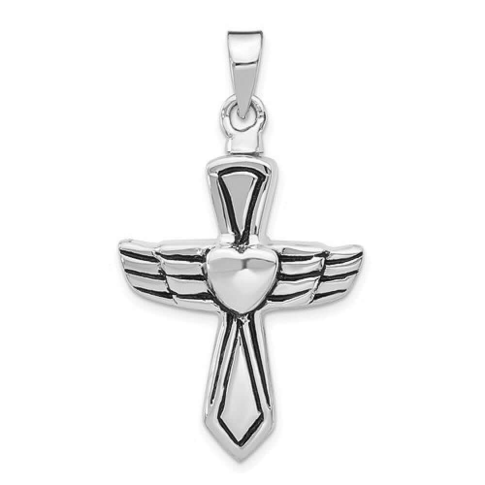 cross shaped christian sterling silver urn for ashes cremation necklace by deborah j birdoes. handmade by remember me and remember me gift boutique jewelry and gifts online