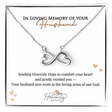 Loss of Husband Infinity Memorial Necklace for Widow