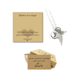 Miscarriage Jewelry for Loss of Baby - Sterling Silver Angel Wing and Footprints