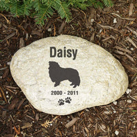 Sheltie Dog Memorial Garden Stone for Pet Loss in Remembrance of pet personalized with breed