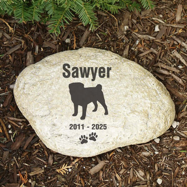 pet memorial gift for loss of dog personalized pet memorial garden stone remember me gifts Pug