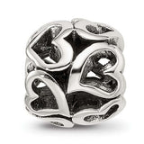 Sterling Silver Reflections Compatible Charm Heart Bead