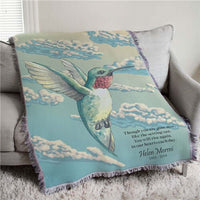 Hummingbird Memorial Tapestry Throw