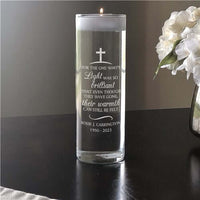 Light was so Brilliant Memorial Candle Vase