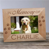 In Memory of Pet Wooden Picture Frame - Personalized Memorial Gift