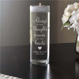 Always In Our Thoughts Memorial Candle Vase