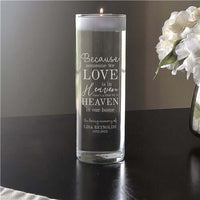 Because Someone We Love is in Heaven Memorial Candle Vase