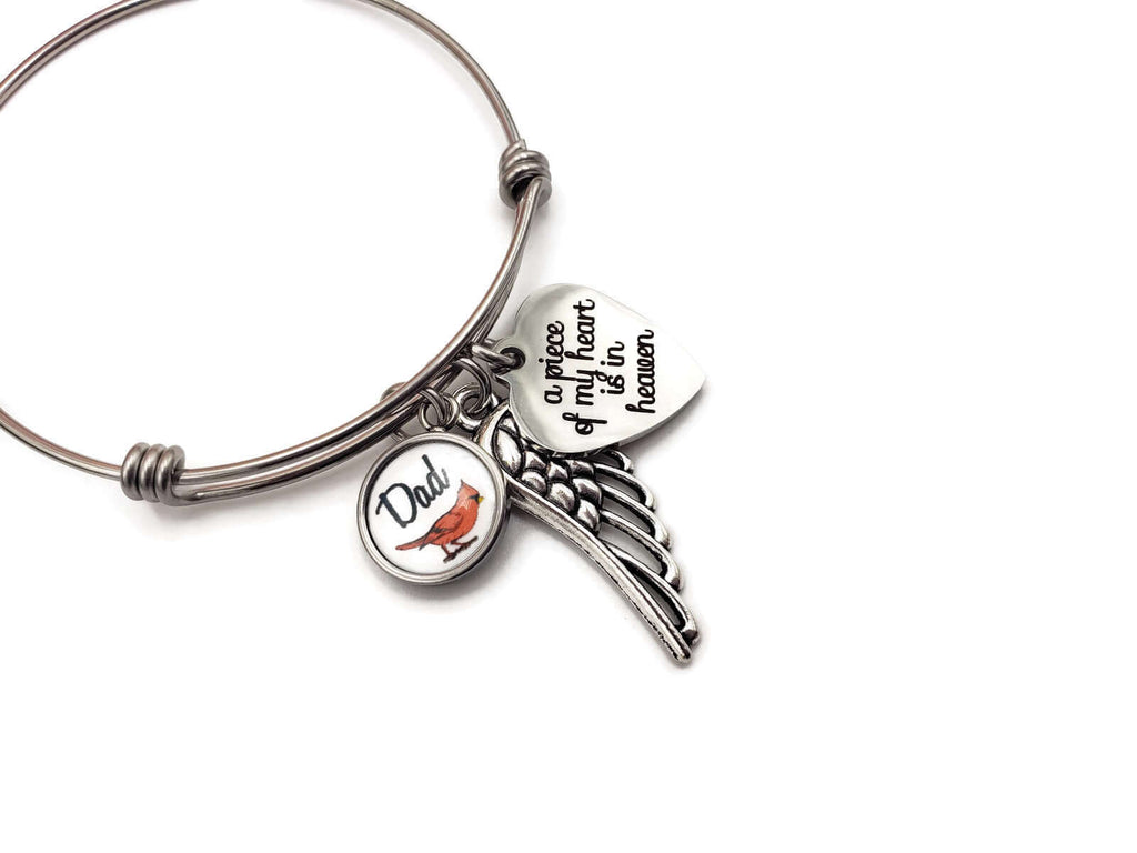 Cardinal Memorial Gifts - Personalized Memorial Bracelet - Remember Me