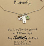 Butterfly In Memory Of Necklace Personalized with Birthstone - Remember Me Jewelry - Remember Me