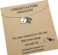 Graduation Necklace Butterfly - Sterling Silver Initial Necklace - Remember Me Gifts - Remember Me