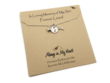 Memorial Gifts Loss of Son – Sterling Silver Memorial Necklace - Remember Me