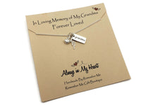 Loss of Grandmother Memorial Gift - Sterling Silver Angel Wing Necklace