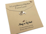Memorial Necklace for Mom Infinity - Loss of Mother Jewelry - Remember Me