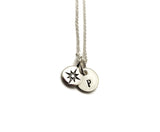 Graduation Gifts Ideas - Christian Gifts for Women - Compass and Initial - Remember Me