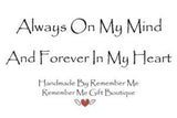 Infant Loss Necklace, Always in My Heart - Loss of Baby Memorial Gifts - Remember Me