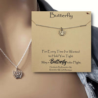 Butterfly Takes Flight Remembrance Necklace - Remember Me Gifts - Remember Me