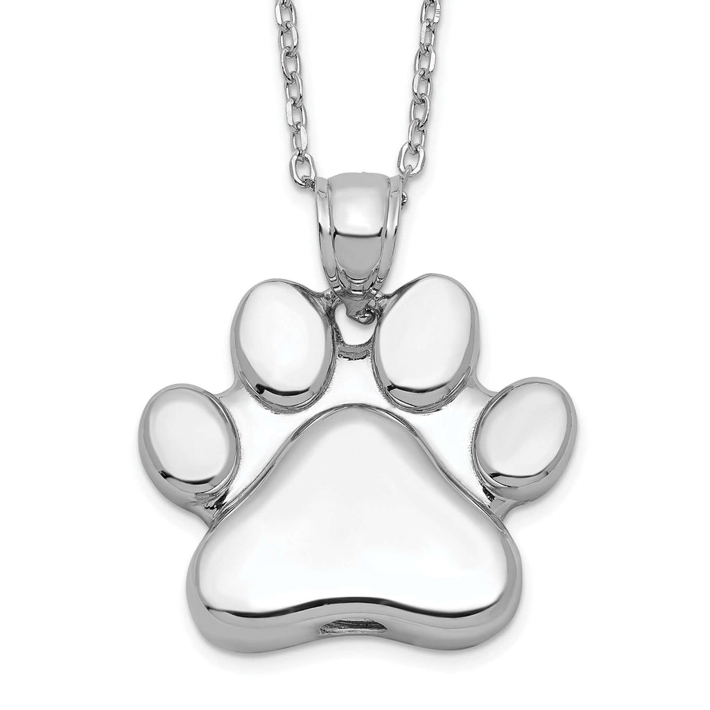 Pet Cremation Necklace - Pet Urn Jewelry - Pet Ashes Pendant Heart Paw Handmade by Remember Me