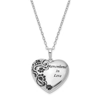 Pet Urn Jewelry - Heart Pet Cremation Necklace in Sterling Silver