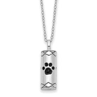 Pet Cremation Necklace - Pet Urn Jewelry - Pet Ashes Pendant Paw Print Handmade by Remember Me