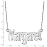Personalized Block Name Necklace in Sterling Silver