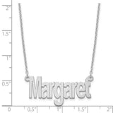 Personalized Block Name Necklace in Sterling Silver