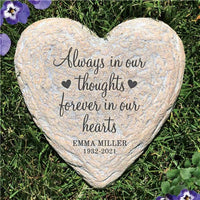 Always In Our Thoughts Memorial Garden Stone