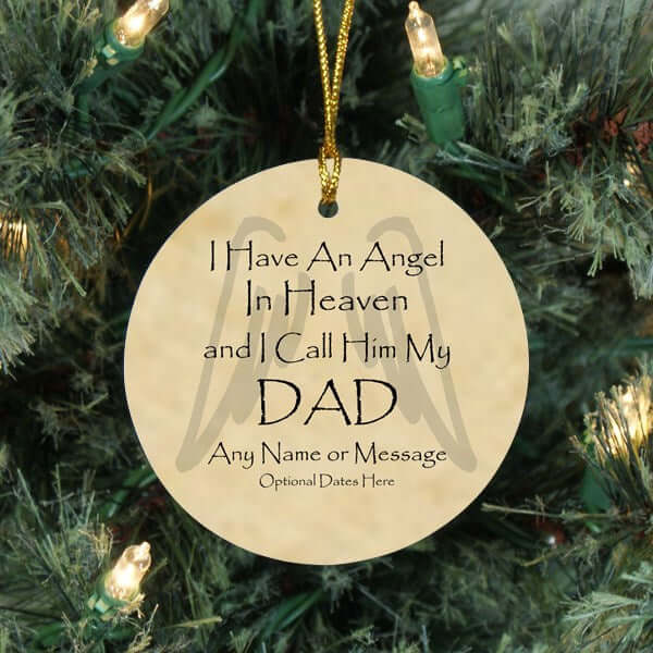 Memorial Christmas Ornaments for Loss of Dad