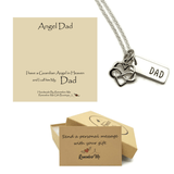 Memorial Necklace for Dad Hand Stamped Infinity - Loss of Father Jewelry