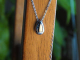 Teardrop Ashes Pendant Necklace - Stainless Steel Cremation Jewelry - Remember Me