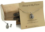 Stainless Steel Cremation Jewelry - Necklace for Ashes of Loved Ones - Remember Me