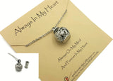 Stainless Steel Cremation Jewelry - Necklace for Ashes of Loved Ones - Remember Me