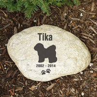 personalized pet memorial garden stone - pet remembrance gift - pet loss - loss of dog - bichon