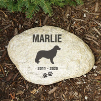 personalized pet memorial garden stone - pet remembrance gift - pet loss - loss of dog - golden retriever