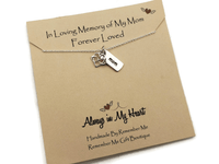 Memorial Necklace for Mom Hand Stamped Infinity - Loss of Mother Jewelry