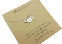 Christmas Remembrance Necklace - Angel Wing Jewelry Sterling Silver - Remember Me