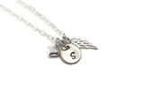 Christmas Remembrance Necklace - Angel Wing Jewelry Sterling Silver - Remember Me