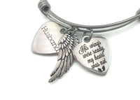 Loss of Husband Angel Wing Bracelet - Memorial Gift for Loss of Husband