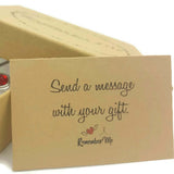 handmade by remember me sympathy gift box with sympathy message card