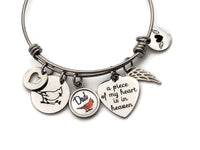 In Memory of Dad Jewelry - Cardinal Charm - Personalized Memorial Gifts - Remember Me