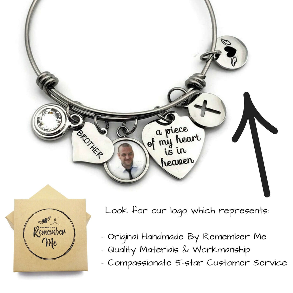 Memorial bracelet for loss of brother Clearance