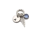 Circular Angel Wing Ashes Pendant Necklace - Sterling Silver Cremation Jewelry - Remember Me