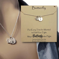 Butterfly Remembrance Necklace, Personalized Remembrance Jewelry, Remember Me Gifts - Remember Me
