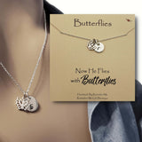 Personalized Remembrance Necklace - Butterfly Memorial Gifts - Remember Me
