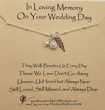 Angel Wing Wedding Anklet - Wedding Remembrance of Deceased