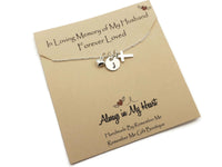 Sterling Silver Loss of Husband Remembrance Necklace - Remember Me Gifts