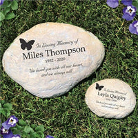 In Loving Memory Butterfly Personalized Memorial Garden Stone