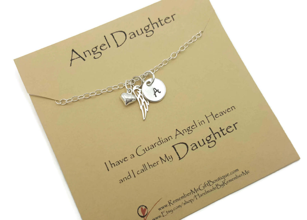 Loss of Daughter Remembrance Necklace in Sterling Silver - Remember Me Gifts - Remember Me