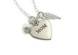 Loss of Mom Sterling Silver Memorial Necklace - Remember Me Jewelry - Remember Me